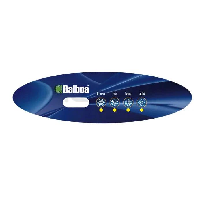 Balboa 4-Button MVP260 Topside Panel Overlay (11521) Spa Parts: Spa Topside Panel Overlays (Balboa) 11521