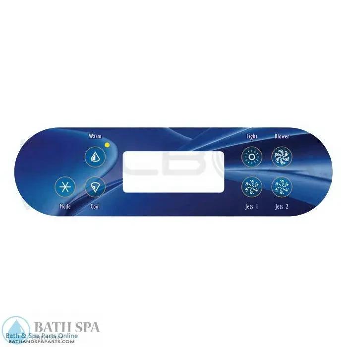 Balboa 7-Button VL700S Hydro Spa Topside Panel Overlay (11679) Spa Parts: Spa Topside Panel Overlays (Balboa) 11679_lar