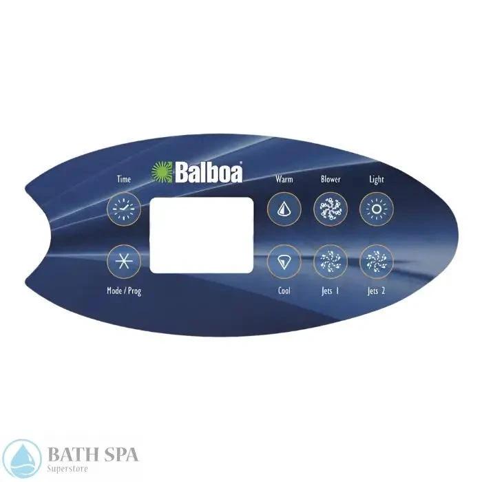 Balboa 8-Button VL802D Topside Panel Overlay (11789) Spa Parts: Spa Topside Panel Overlays (Balboa) 11789
