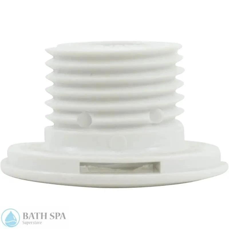 Air Injector Wall Fitting (12951) - 1-1/2" Slotted White Spa Parts: Spa Air Injectors 12910_side