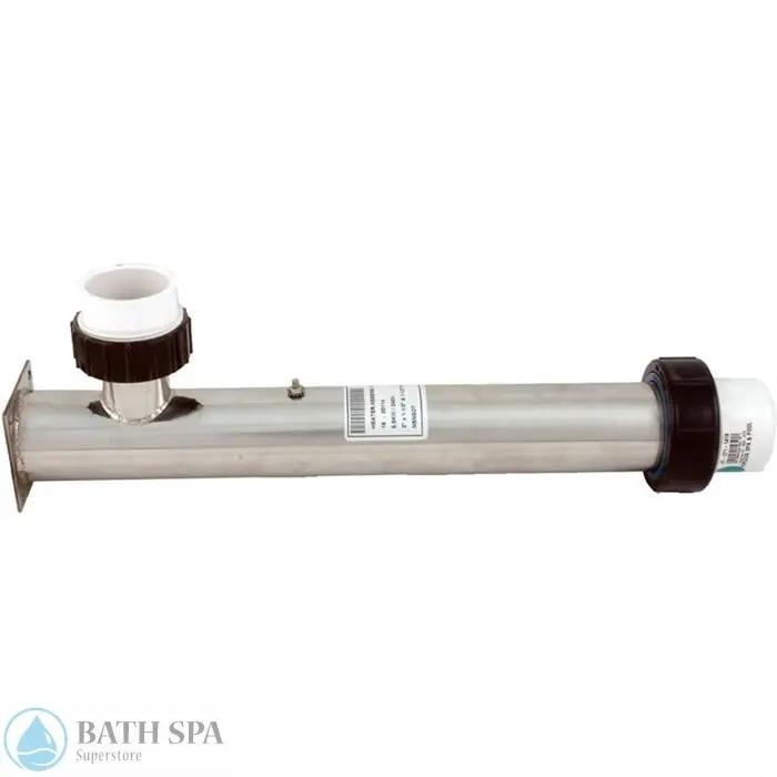 Heater Manifold, AquaTemp, 16", Stainless Steel 90°, w/ Dual Wells Spa Parts 16-02116