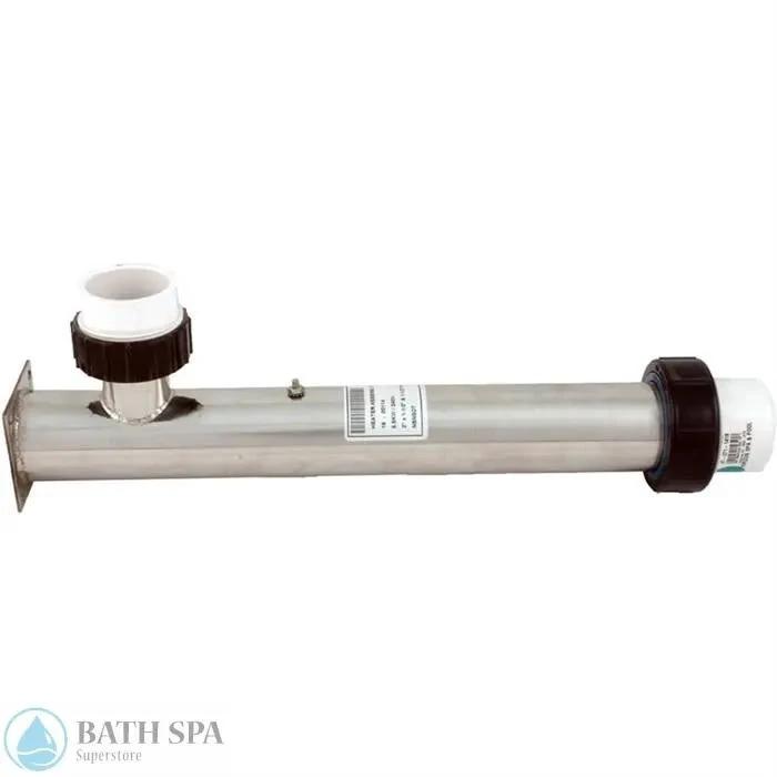 Heater Manifold, AquaTemp, 16", Stainless Steel 90°, w/ Dual Wells Spa Parts 16-02116