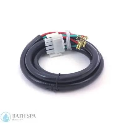 Male Pump Cord 2-Speed, 4-Pin Amp, (Black = Low Speed), 14/4, 60"Long, Plug Attached, w/Terminated Ends Spa Parts 16-2036
