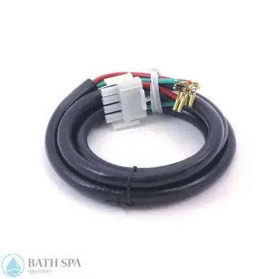 Male Pump Cord 2-Speed, 4-Pin Amp, (Black = Low Speed), 14/4, 36"Long, Plug Attached, w/Terminated Ends Spa Parts 16-2036