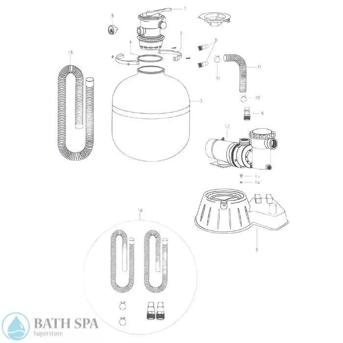 Laser V-clamp System Replacement Parts Pool Parts 160c-225c-filter