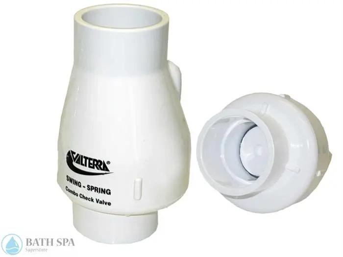 CHECK VALVE: SWING/SPRING PVC WHITE 2" SLIP X 2" SLIP 200-20 Sundance Spa Parts 20020