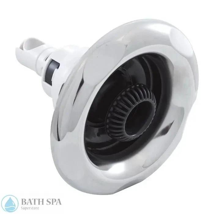Waterway Power Storm Internal Direct 5 Scallop Spa Jet Stainless Steel Black 212-5611S Spa Parts: Spa Jets (Waterway Power Storm Jets) 212-5611S