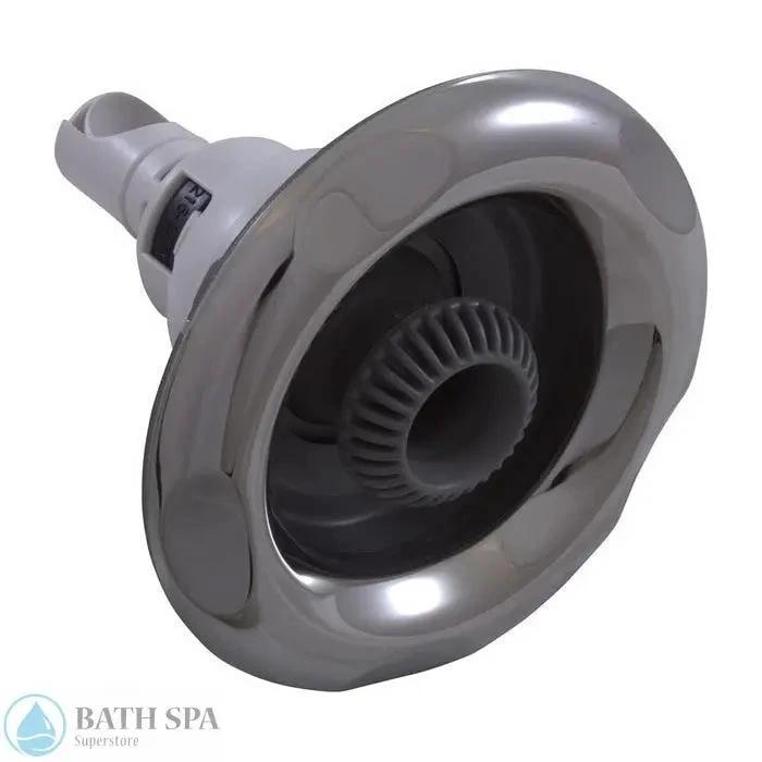 Waterway Power Storm Jet Internal Direct 5 Scallop Stainless Steel Gray 212-5617S Spa Parts: Spa Jets (Waterway Power Storm Jets) 212-5617S