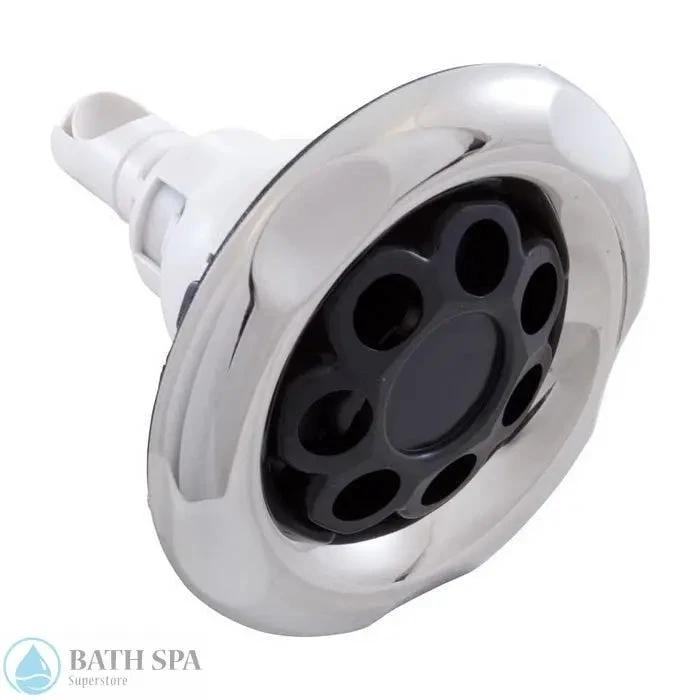 Waterway Power Storm Internal Massage Jet 5-Scallop Stainless Steel Black 212-5651S Spa Parts: Spa Jets (Waterway Power Storm Jets) 212-5651S