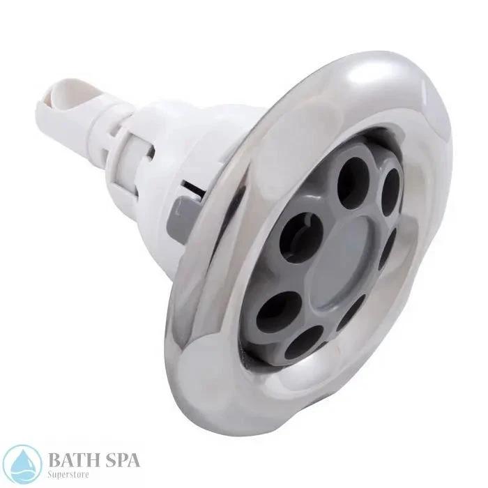 Waterway Power Storm Jet Internal Massage 5 Scallop Stainless Steel Gray 2125657S Spa Parts: Spa Jets (Waterway Power Storm Jets) 212-5657S