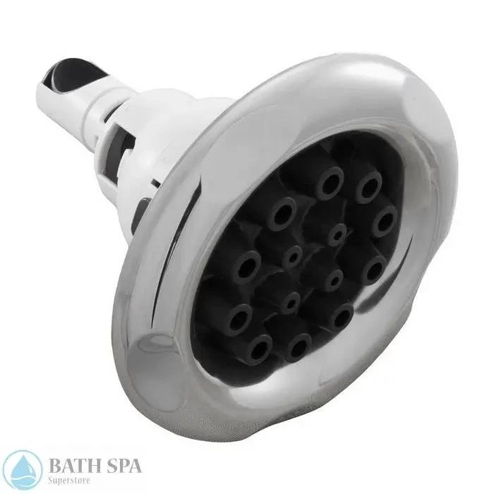 Waterway Power Storm Internal Spa Jet 5 Inch Multi Massage 5 Scallop Stainless Steel Black 2125691S Spa Parts: Spa Jets (Waterway Power Storm Jets) 212-5691S