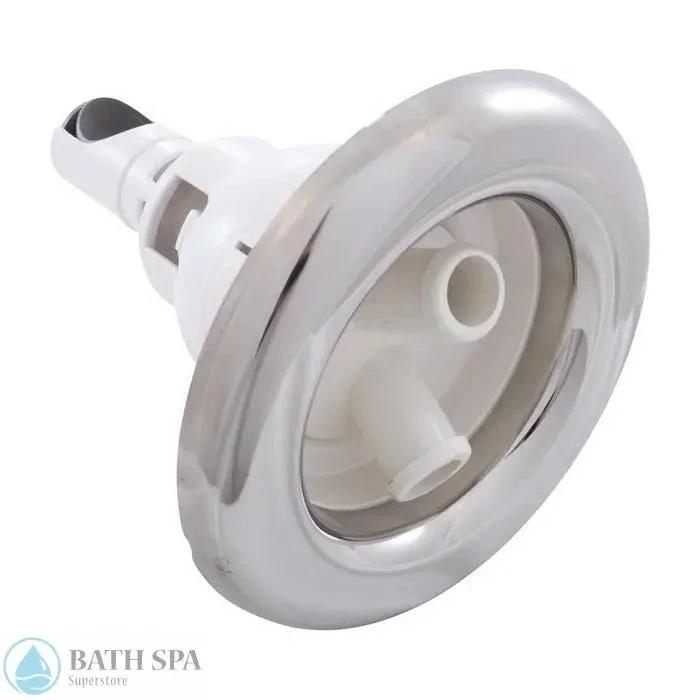 Waterway Power Storm Jet 5 Inch Twin Roto Smooth White Stainless Steel Spa Jet 212-6440S Spa Parts: Spa Jets (Waterway Power Storm Jets) 212-6440S