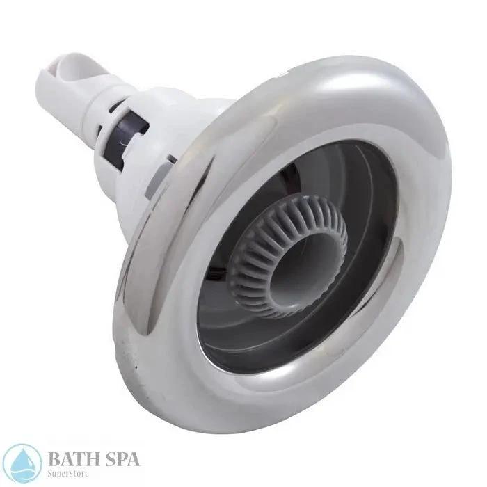 Waterway Power Storm Jet Internal 5 Inch Direct Smooth Grey And Stainless Steel 212-7637S Spa Parts: Spa Jets (Waterway Power Storm Jets) 212-7637S