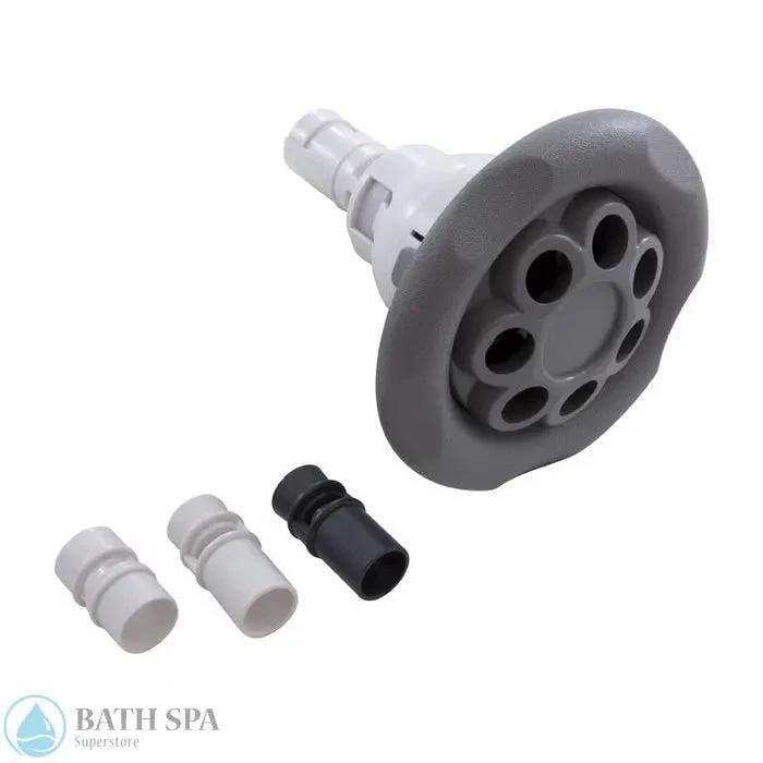 Waterway Power Storm Gunite Internal Jet With 5 Inch Face Diameter Massage Nozzle 5 Point Scallop Grey 2127747G Spa Parts: Spa Jets (Waterway Power Storm Gunite Jets) 212-7747G