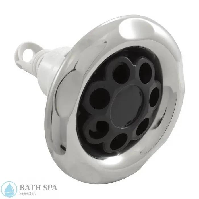 Waterway Power Storm Threaded Jet Internal Massage Scalloped SS Black 229-5651S Spa Jet Insert Spa Parts: Spa Jets (Waterway Power Storm Jets) 229-5651S
