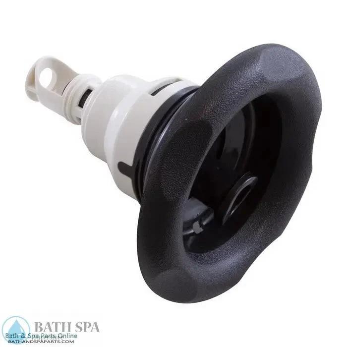 Waterway Power Storm Threaded Jet Internal Roto Textured Scalloped Black 229-7601 Spa Parts: Spa Jets (Waterway Power Storm Jets) 229-7601