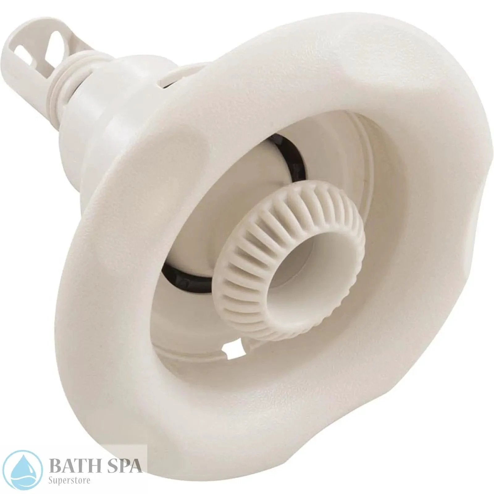 Waterway Power Storm Threaded Gunite Directional Scalloped White Spa Jet Model 2297630G Spa Parts: Spa Jets (Waterway Power Storm Jets) 229-7630g
