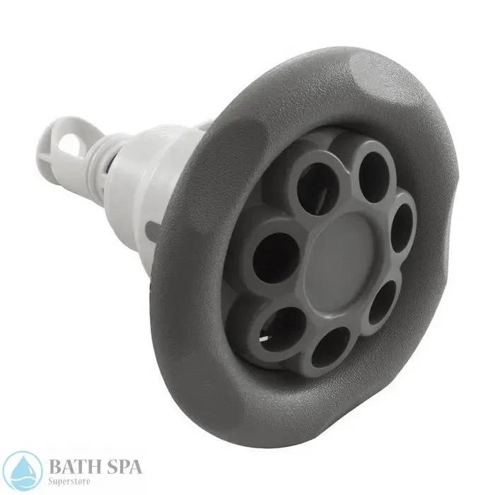 Waterway Power Storm Threaded Internal Jet 5 Inch OD Massage Textured Scalloped Grey 2297747 Spa Parts: Spa Jets (Waterway Power Storm Jets) 229-7747