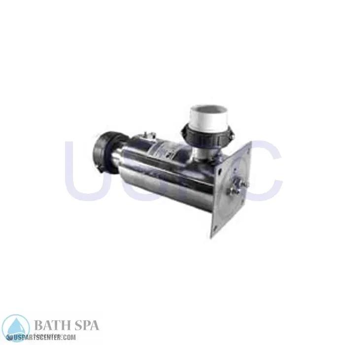 Heater Deluxe heater assembly, 1.90 degrees inlet/outlet, Ground lug, 5in x 5in plate, 1-1/2in socket x socket tail pieces Includes Uni-Nuts, Flat O-R Spa Parts 24-02100