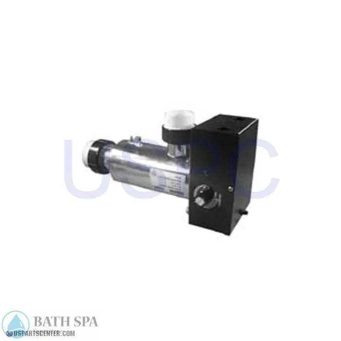 Heater Deluxe heater assembly with 1.90 degrees inlet/outlet and 1-1/2in socket x socket tail pieces, 5.5in x 7 5in enclosure, pressure switch, thermo Spa Parts 24-08550_942596ad-1583-4db1-ae4c-6dbaccefabdb