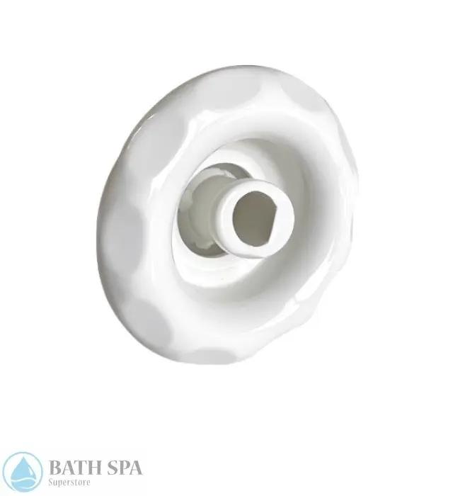 Balboa, 10 Scallop 86Swirl Barrel jet 3" Biscuit (24330-BC) Bath Parts: Bath Jet Trim (Hydro Air/Balboa) 24330-CW_face