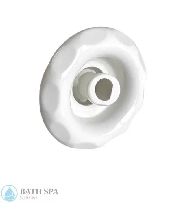 Balboa, 10 Scallop 86Swirl Barrel jet 3.5" White (24330) Bath Parts: Bath Jet Trim (Hydro Air/Balboa) 24330-CW_face