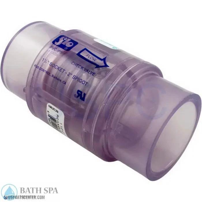 Spring Check Valve,Corr. Res, 1.5"Slip 2"Spg Clear 2Lb Spa Parts 263501120_xl