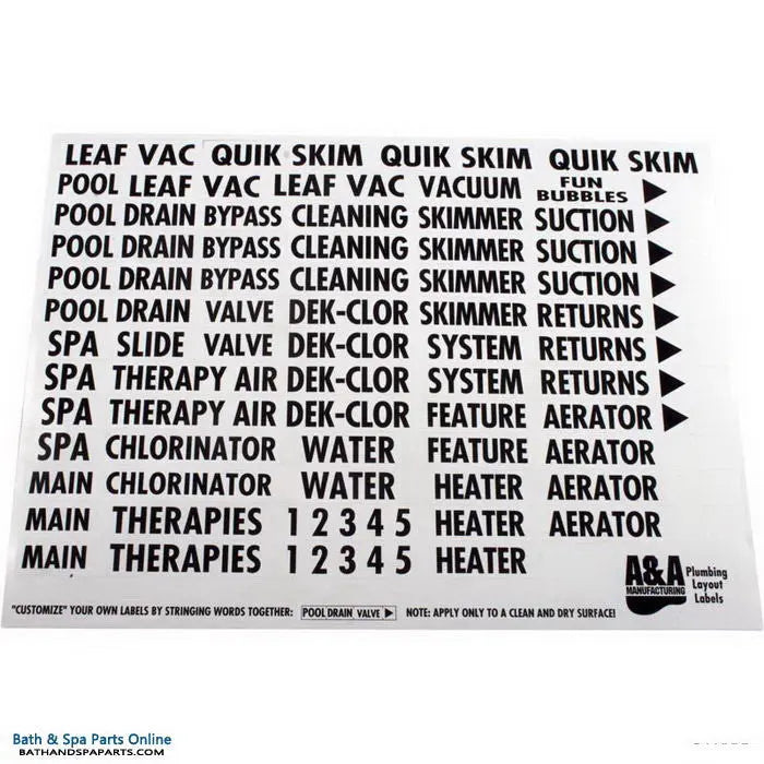 A&A Manufacturing Plumbing Labels (777704) Pool Parts: Pool Cleaner In-Floor Valves 27-106-1200_xl