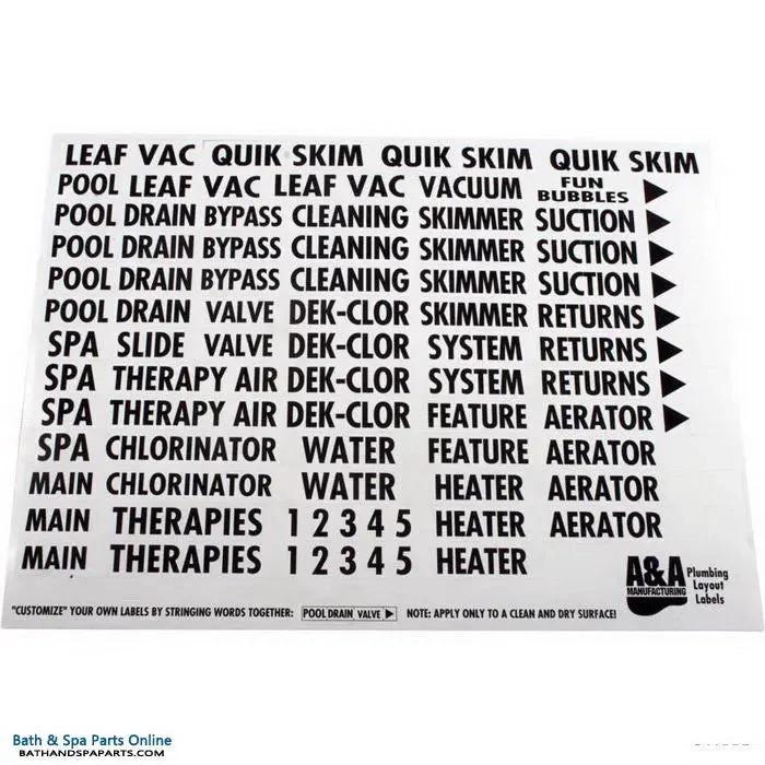 A&A Manufacturing Plumbing Labels (777704) Pool Parts: Pool Cleaner In-Floor Valves 27-106-1200_xl
