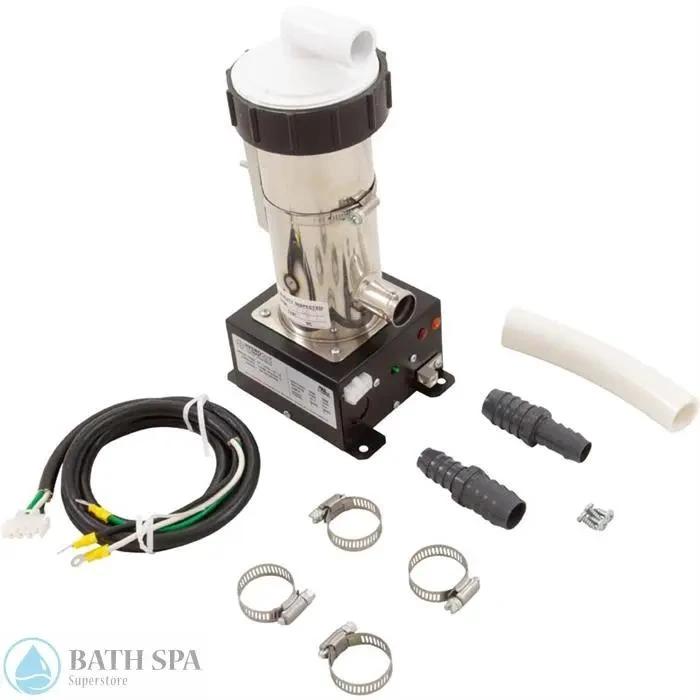 Vertical Heater, Lo-Flo, HQ Universal Rite-Fit, Titanium 5.5kW (27-V310-7T-K) Spa Parts 27V3105TKkit.1