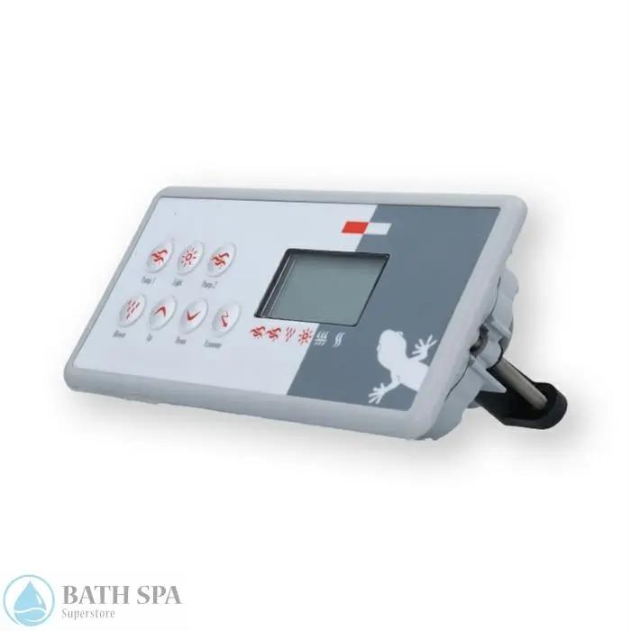 Gecko Topside Panel, TSC-8-GE2, 7-Button, LCD, Pump1-Pump2-Blower, 10' Cable, w/8 Pin JST Plug Spa Parts: Spa Topside Panels (Gecko Topside Panels) 3-00-6017_spa-control-electronic-keypads-gecko-tsc-8-26