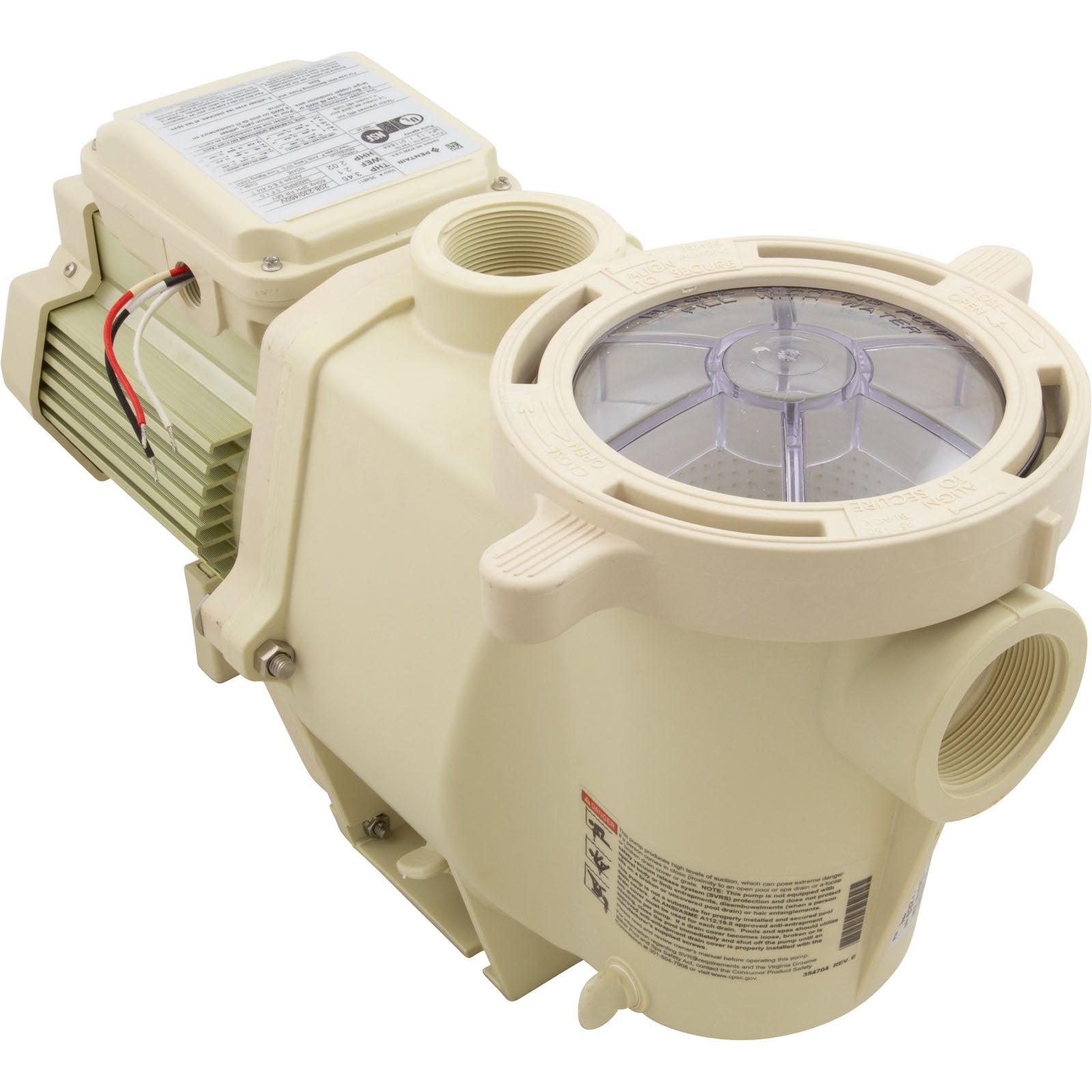 Pentair Pool Pump WFK-12, 3.0hp, 208-230/460, 3-Phase, Super Duty (011644)