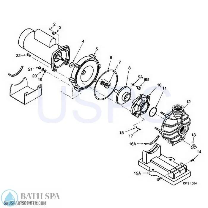 StaRite Dyna-Jet-TPE Series Pump Components Spa Pumps 34-102-w011