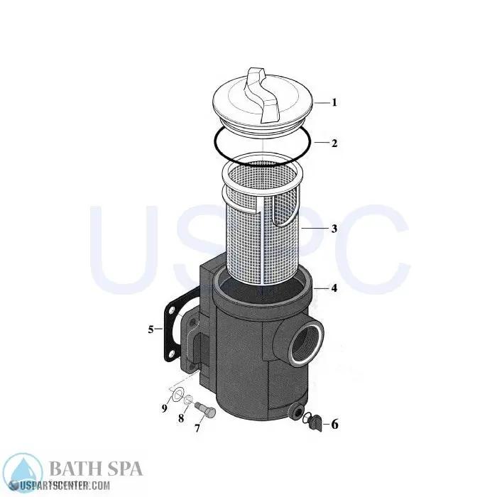 StaRite 6" Trap Kit Pkg 161 for Dura-Glas/Max-E-Glas Pumps Spa Pumps 34-102-w027