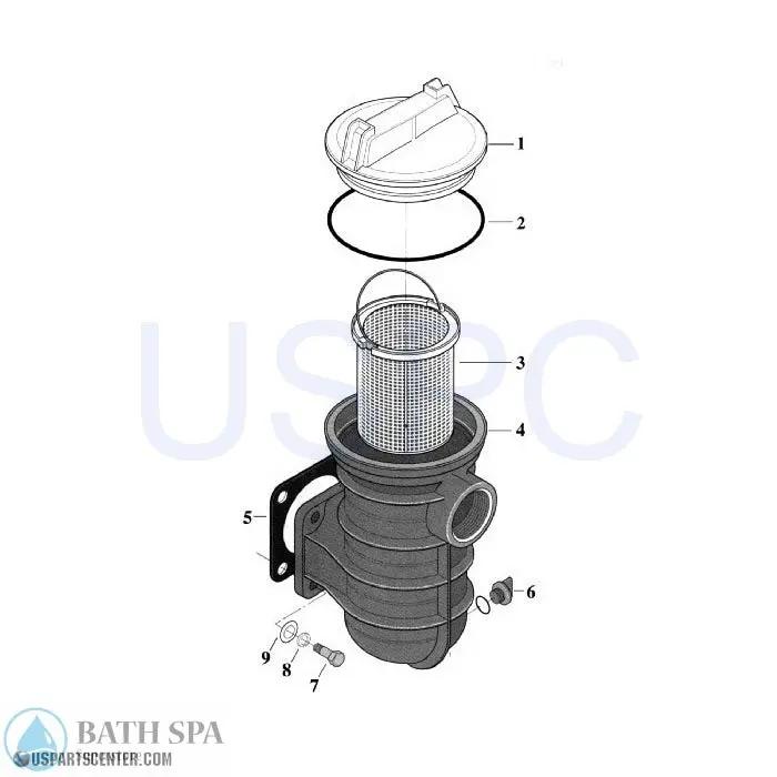 StaRite 5" Trap Kit Pkg 115 for Dura-Glas/Max-E-Glas Pumps Spa Pumps 34-102-w029