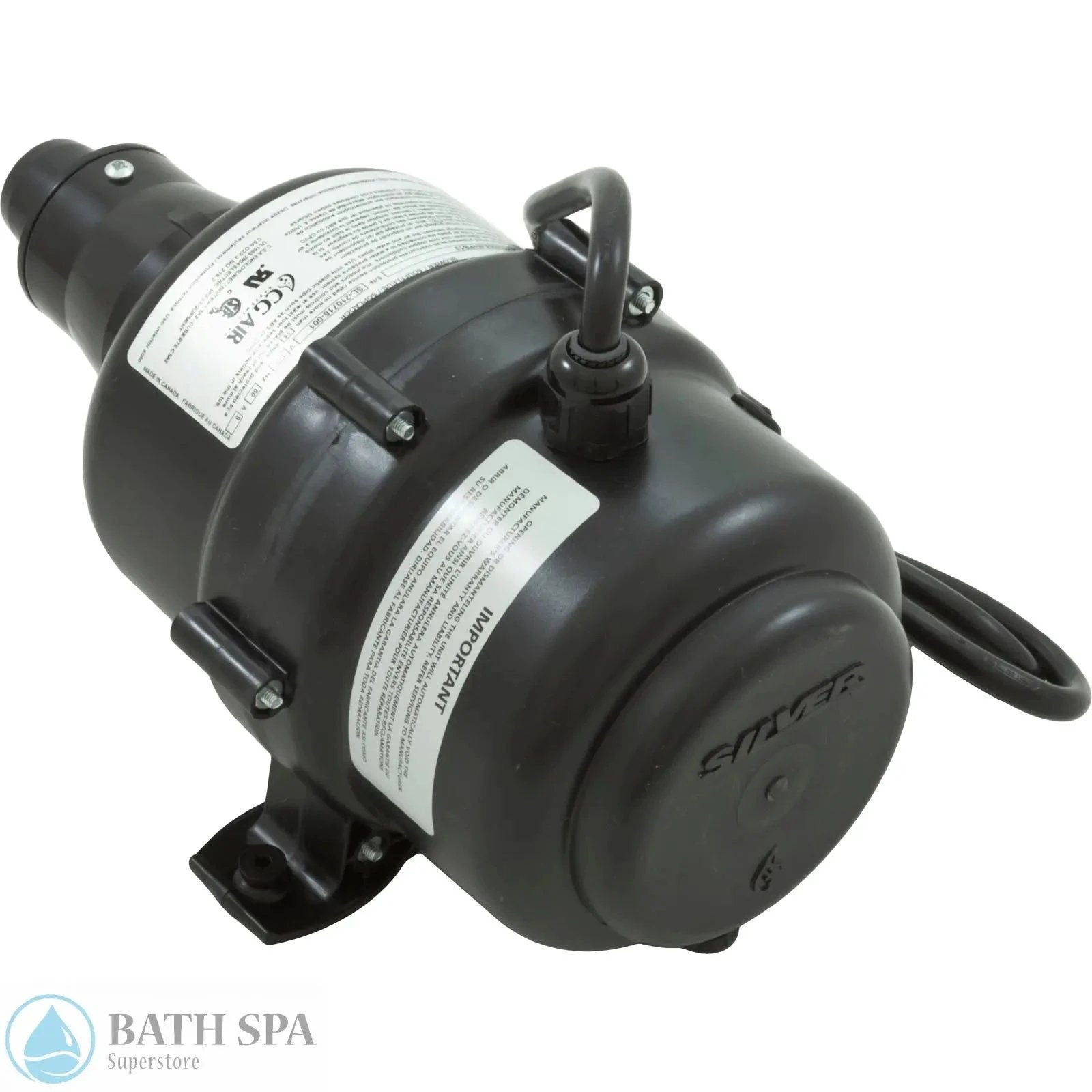 CG Air Blower 3 Speed 115V 8A With Air Switch And 300W Ceramic Heater Model SL 3 350 120 60A N PB13 Spa Parts: Spa Air Blowers (Residential - Side Mount) 34-122-1032_1-REVERSE__XL_c235be26-6237-48e0-b16e-2d808a417ed5