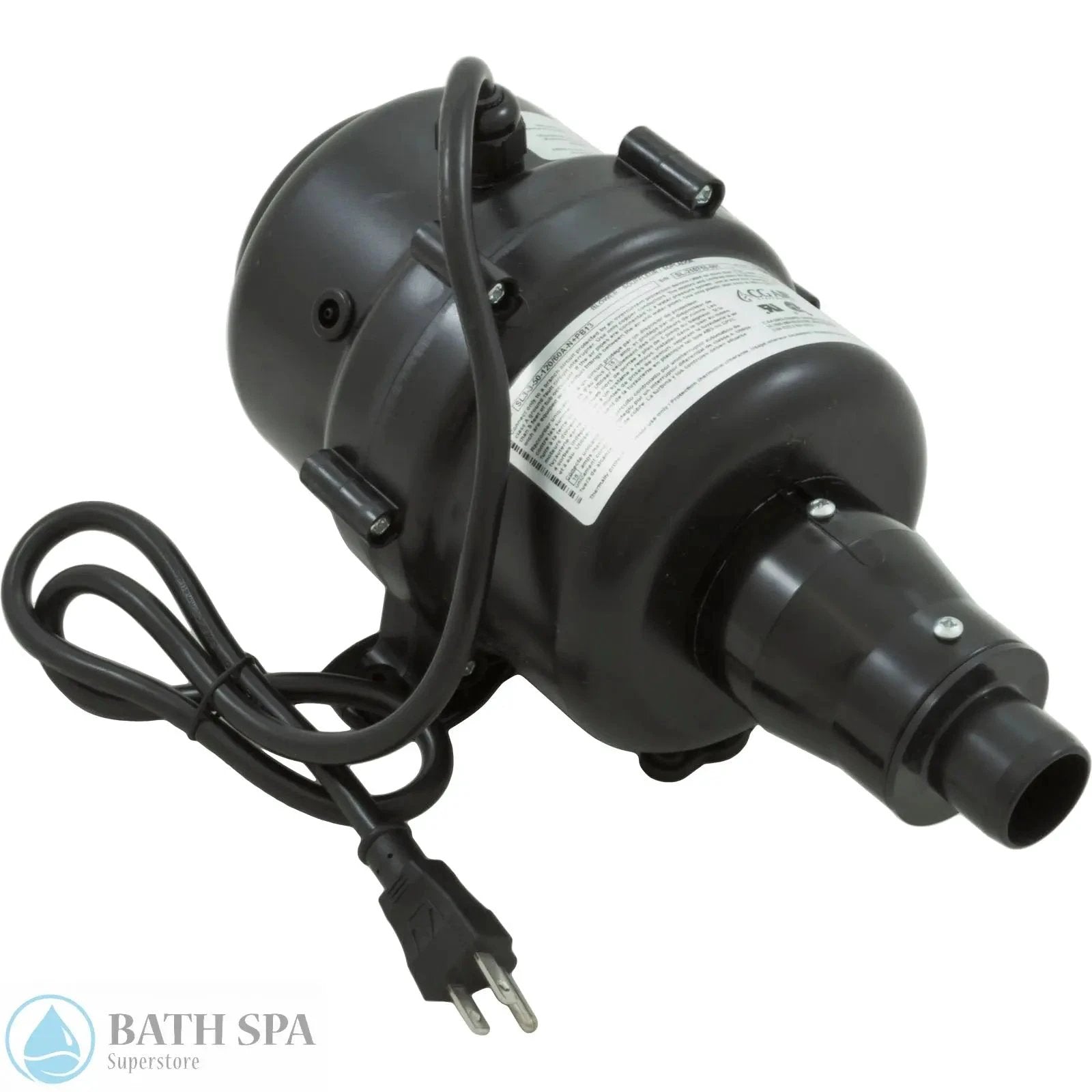 CG Air Blower 3 Speed 115V 8A With Air Switch And 300W Ceramic Heater Model SL 3 350 120 60A N PB13 Spa Parts: Spa Air Blowers (Residential - Side Mount) 34-122-1032_XL