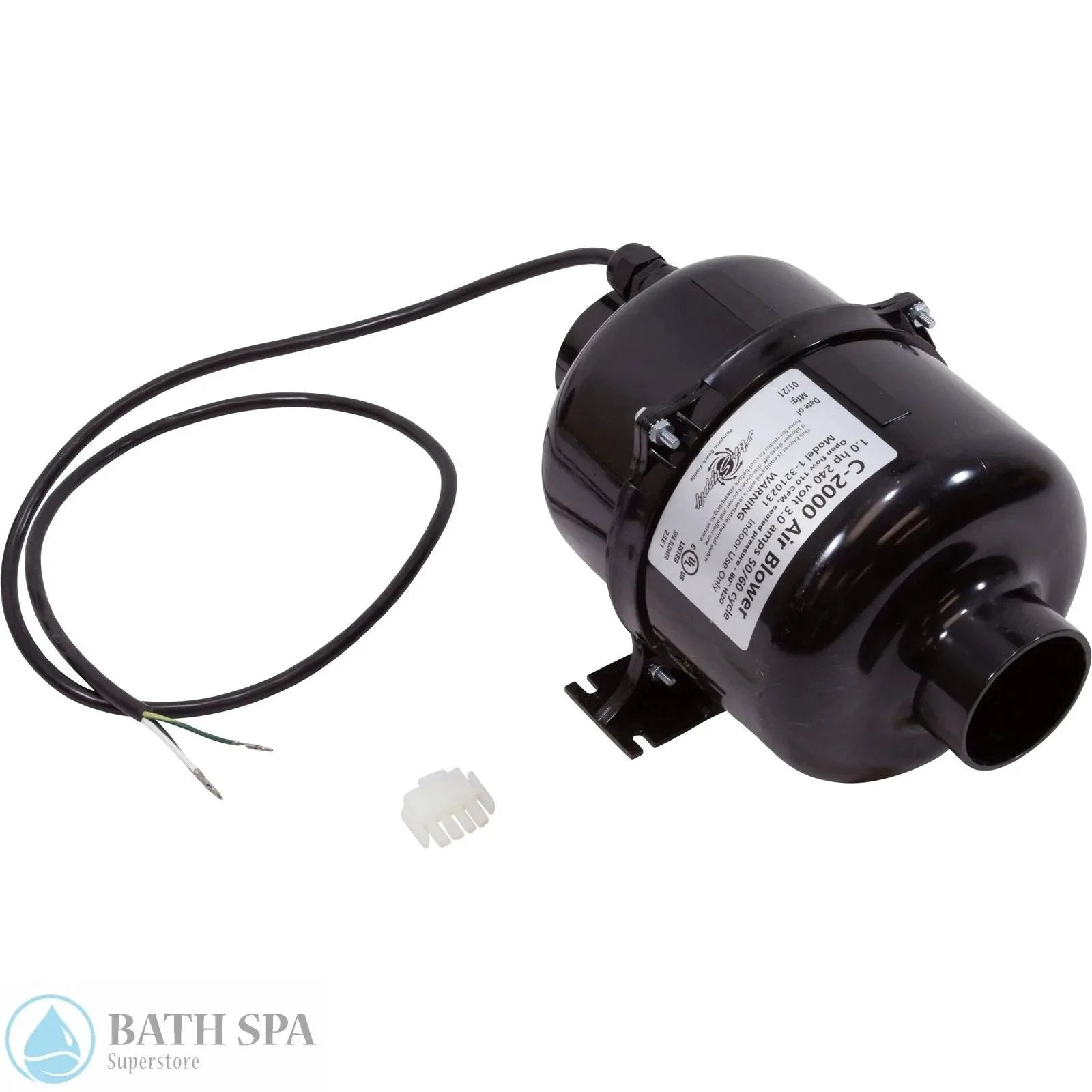 Air Supply Comet 2000 1.0 HP Air Blower 220V 3.0 Amps 4 Pin Plug For OEM And Portable Spas Bath Parts: Bath Air Blowers 34-123-1005_XL