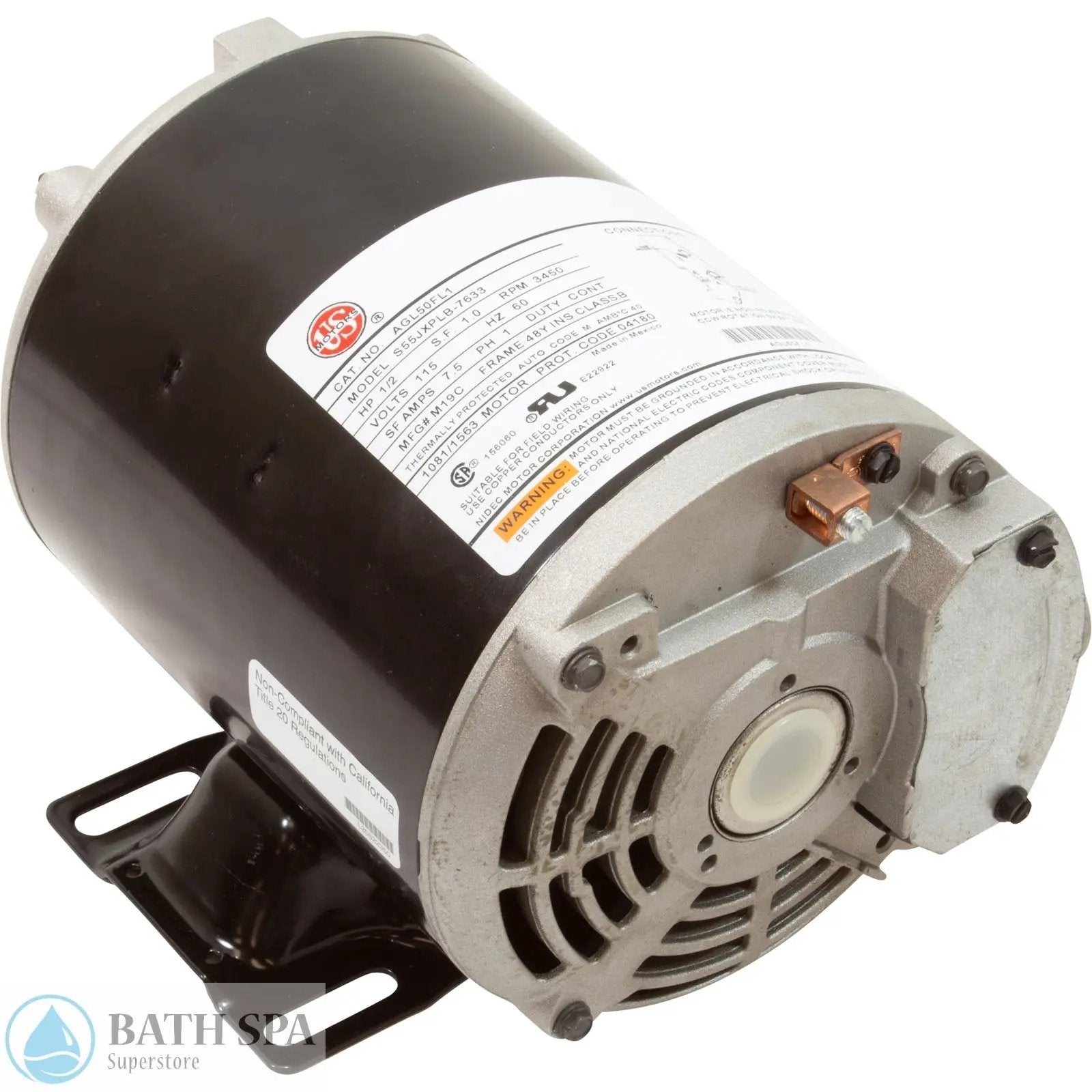 Motor - 1/2 HP, 48Y Frame Spa Pumps 35-184-3002_1-REVERSE__XL