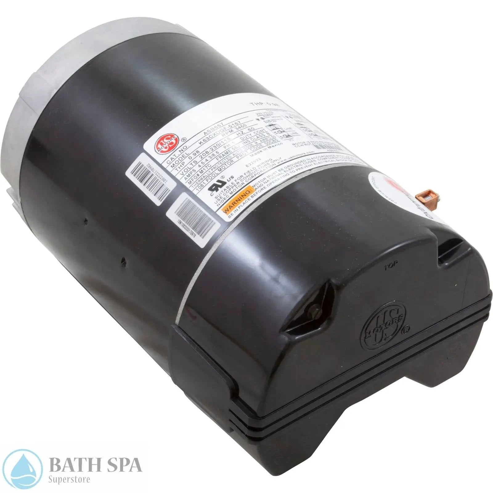 US Motor C Face Half HP Electric Motor 1S Threaded Shaft 115 230 Volt Single Phase Industrial Grade Spa Pumps & Parts: Spa Pump Motors (C-Face) 35-184-3657_1-REVERSE__XL