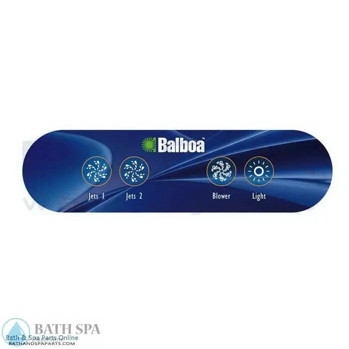 Balboa 4-Button E4 AX40 Topside Panel Overlay (40030) Spa Parts: Spa Topside Panel Overlays (Balboa) 40030_17688