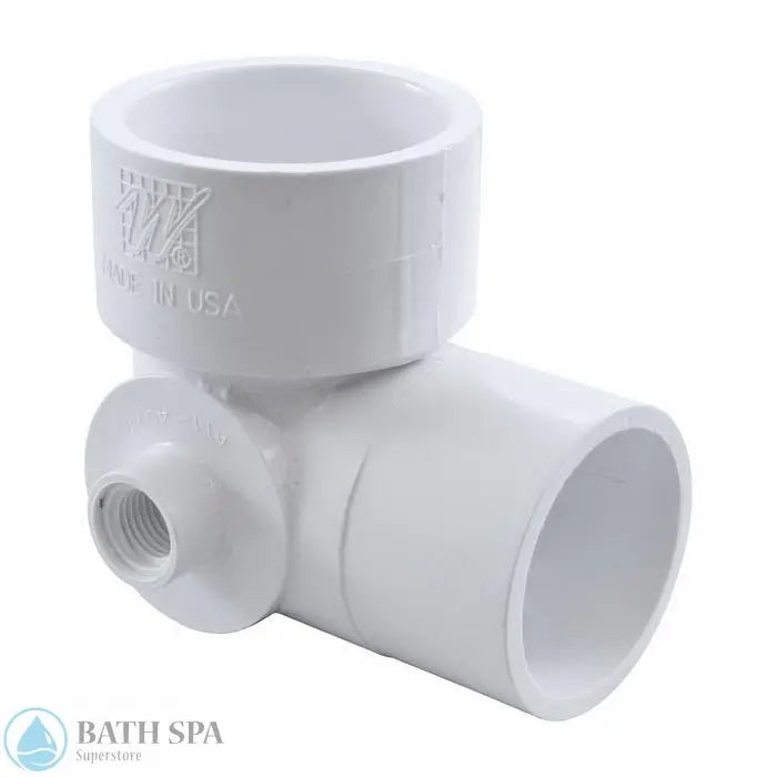 Waterway 90 Degree Ell - 1-1/2" Spg x 1-1/2" Slip x 3/8" FPT Side (411-4070) PVC Plastic Fittings & Valves: Elbows 411-4070