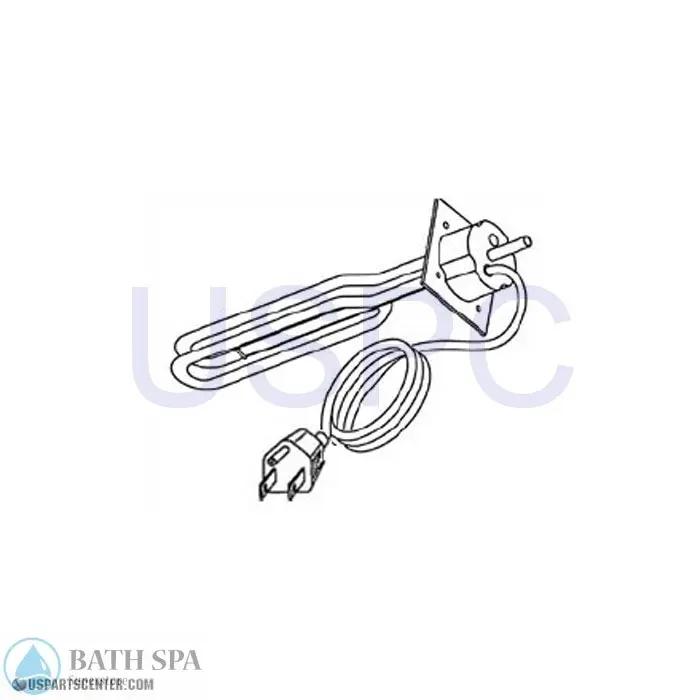 Plate Element 4 in x 4 in Plate, 1 Thermowell, Nema Plug Spa Parts 42-1003a