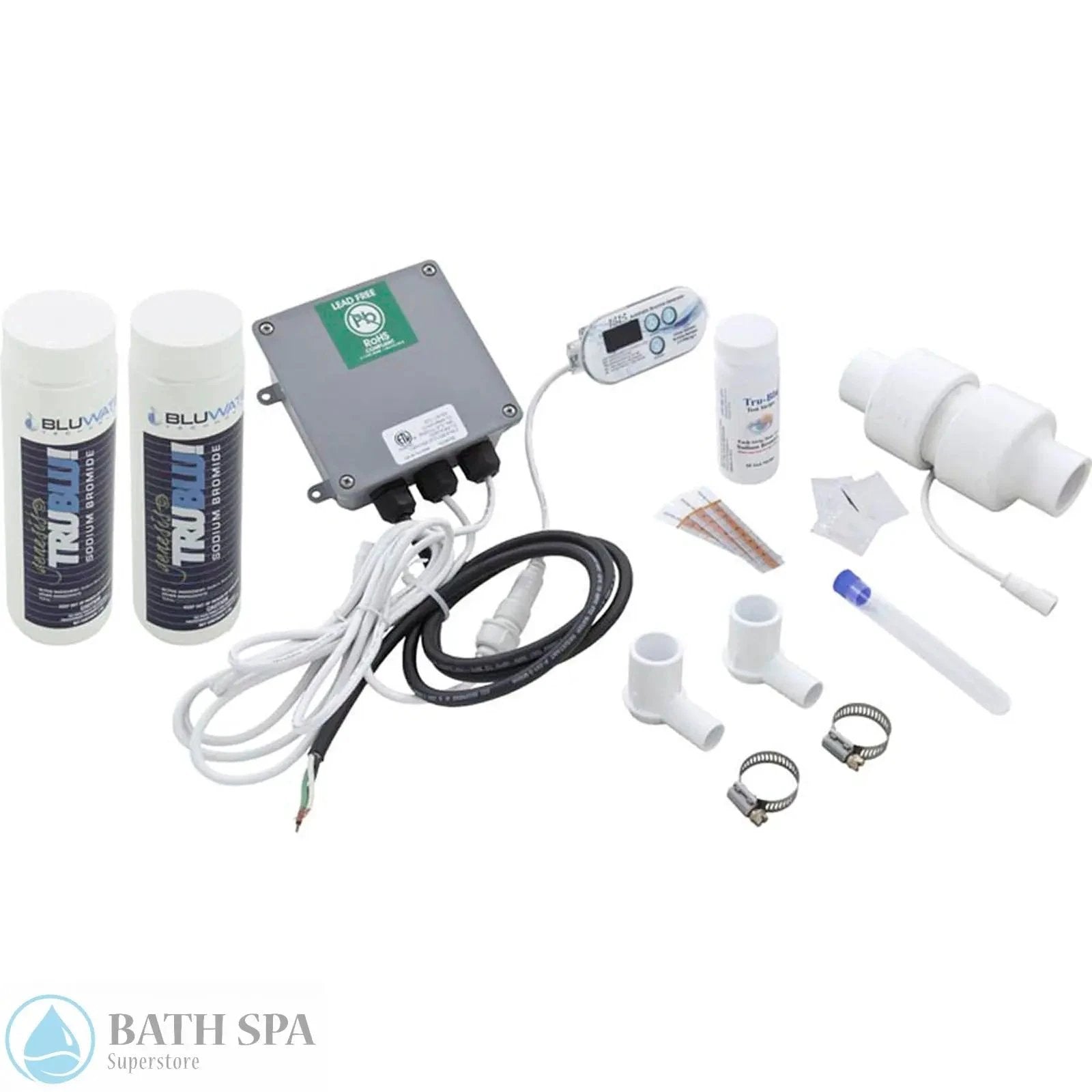 BluWater Technology Bromine Generator With Topside BW S3000 For Pools And Spas 115V 230V Water Care Maintenance: Bromine Generators 42-139-2010