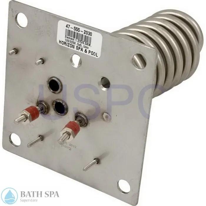 Allied Plate Element, 5 in x 5 in Plate, 2 Thermowells, 6000W Spa Parts 441008