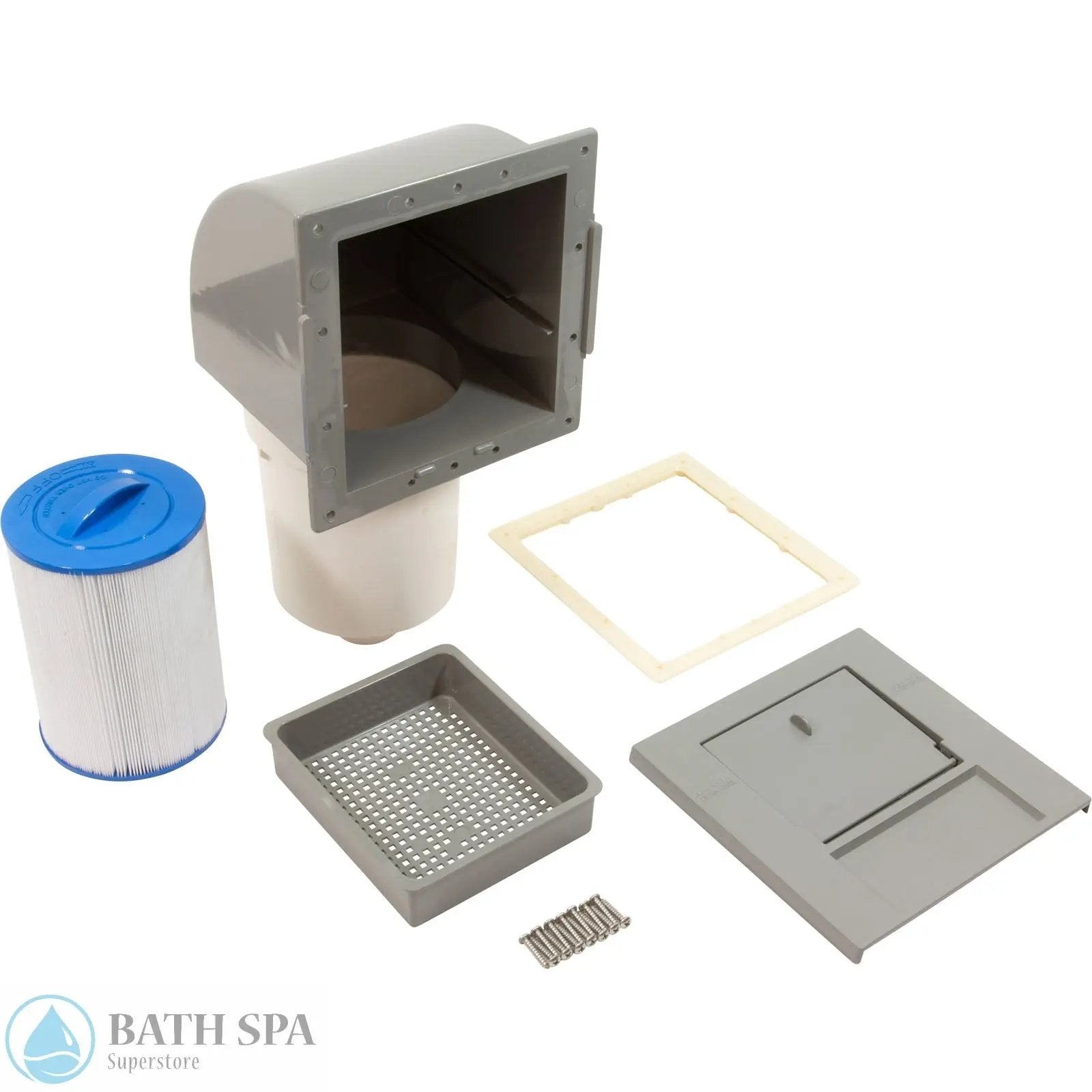 Waterway 50 Sq. Ft. Single Port Front Access Skim Filter (510-9007) Spa Filters: Skim/Top Load Filter Waterway Skim Filters 510-9007_5-PARTS__XL