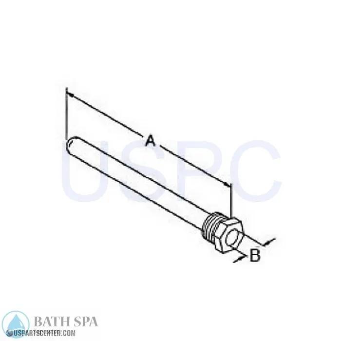 Thermowells - Waterway 8" Rubber-Stainless Spa Parts 56-1001_ee5ea34d-6278-416d-b34f-c582af3d98a5