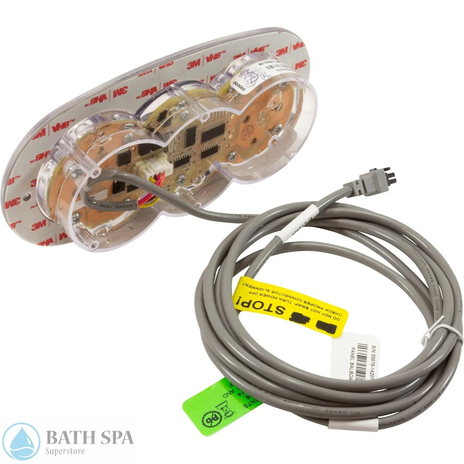 Balboa Topside Panel, Clearwater 5 button w/display 4 pin Molex (55676-14) Spa Controls 58-138-3359_1-REVERSE__XL