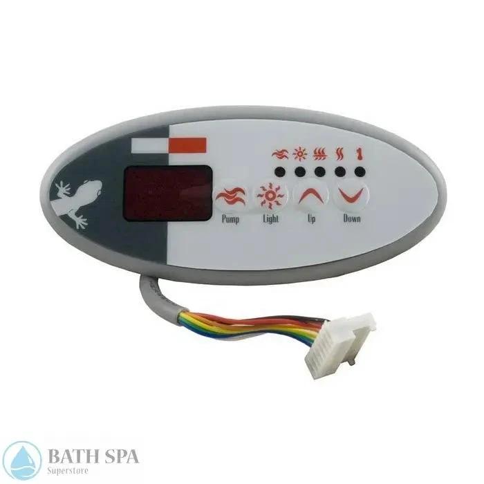 Gecko TSC 9K9 4 Button Spa Topside Panel LED Oval Shape 7 Foot Cord JST 8 Pin Connector Single Pump Spa Parts: Spa Topside Panels (Gecko Topside Panels) 58-337-1525_XL