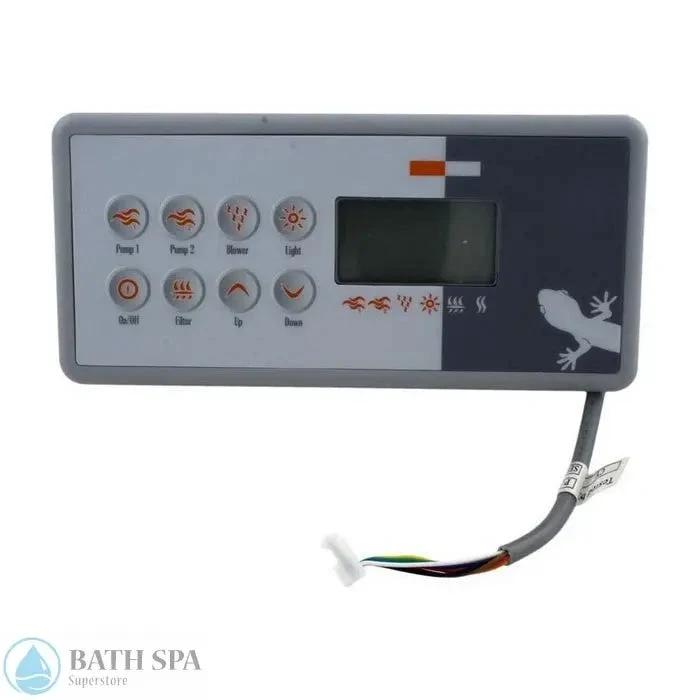 Gecko TSC-8 K-8 8-Button Spa Topside Panel For Two Pumps With LCD Display Large Rectangular BDLTSC8GE1 Spa Parts: Spa Topside Panels (Gecko Topside Panels) 58-337-1568_XL